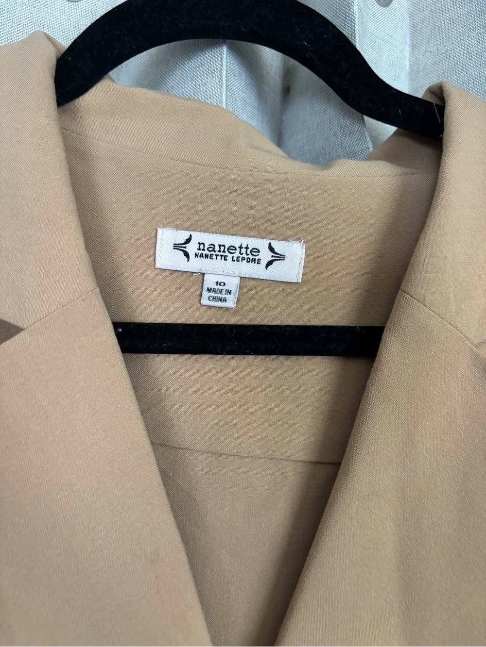 Nanette Lepore Tan Pleated Midi Dress with Belt - Picture 2 of 5